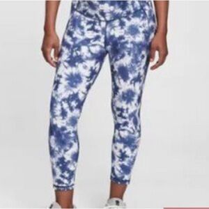 Womens Gap Fit Blackout Technology Tie‎ Dye Active Yoga Capri Leggings